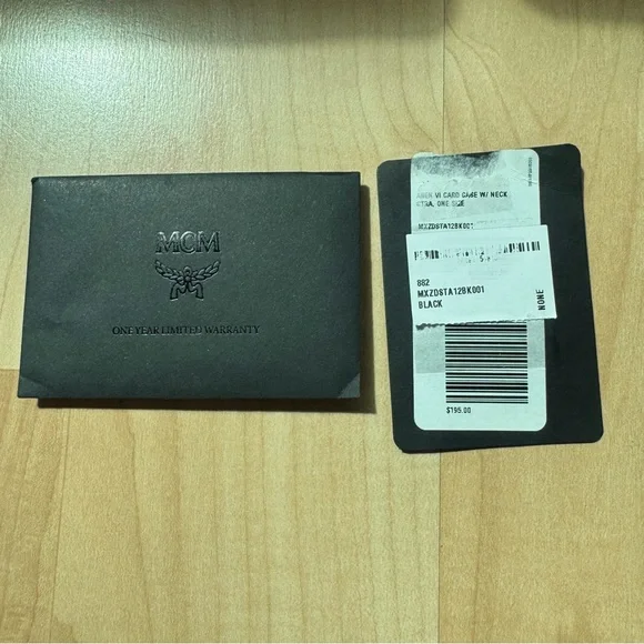 MCM Aren Black Card Holder with Strap - Picture 7 of 7